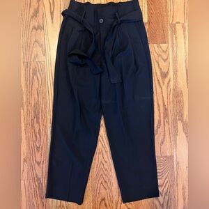 Madewell Drapey Paperbag Pants Black Sz 2